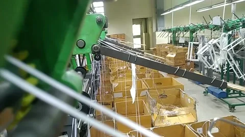 Face shield mask strap making machine Stock Footage 168812703