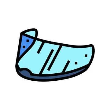 Face shield motorcycle accessory color icon vector illustration Stock Illustration