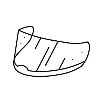 Face shield motorcycle accessory line icon vector illustration Stock Illustration
