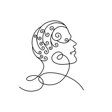 Face side view Stock Illustration