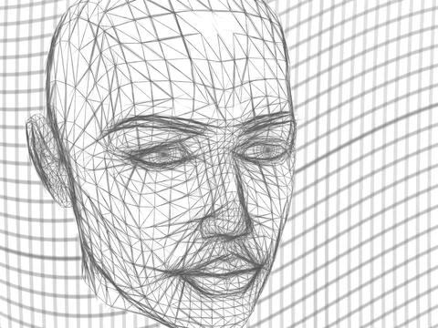 Face sketch Stock Illustration