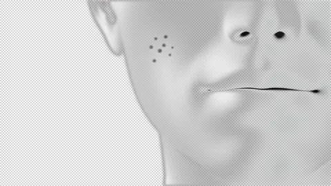 Face Skin close-up repair effect skin dirt removal. Deep cleansing skin. Ski Stock Footage 147972973