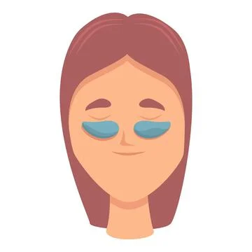 Face skin patch icon cartoon vector. Beauty gel Illustrazione stock