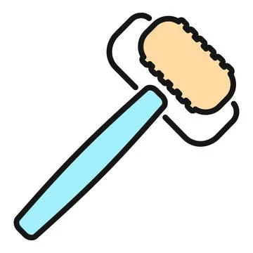 Face skin roller line icon for cosmetic treatment Stock Illustration