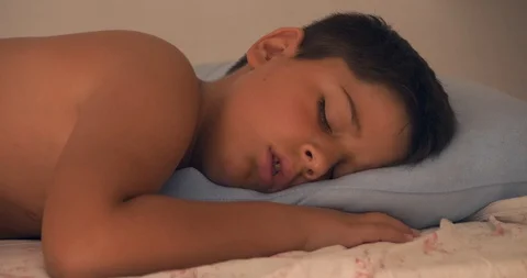 Face of a sleeping child Stock Footage 92004097