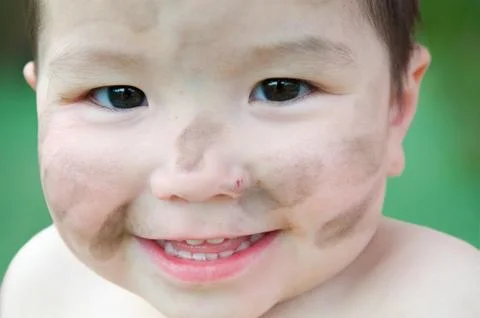 Face of smiling child Foto stock