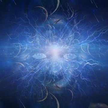 Face in space Stock Illustration