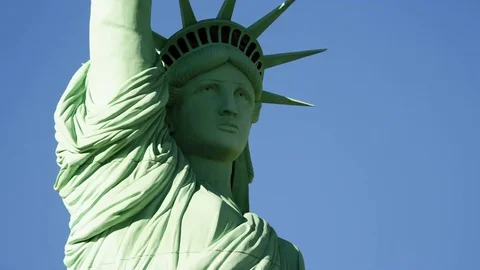 Face of statue of liberty Stock Footage 73727511