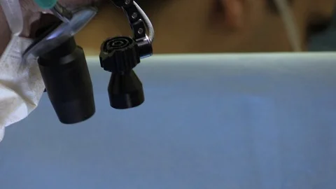 Face of the surgeon in operation Stock Footage 85941129