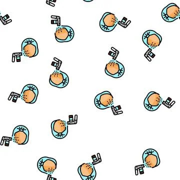Face tan paint vector seamless pattern 库存插图