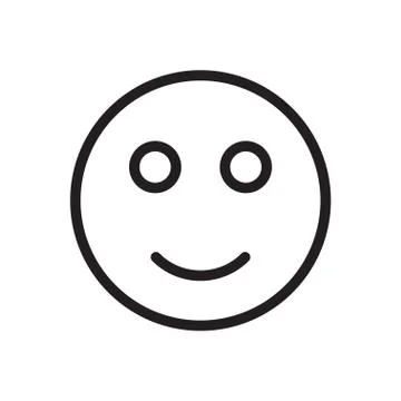 Face thin line icon Stock Illustration