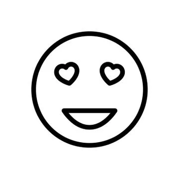 Face thin line icon Stock Illustration