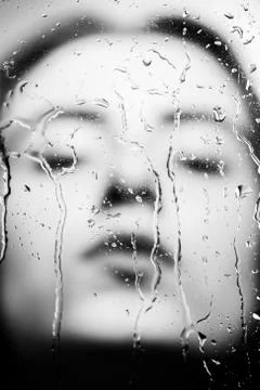 Face through drops Фото