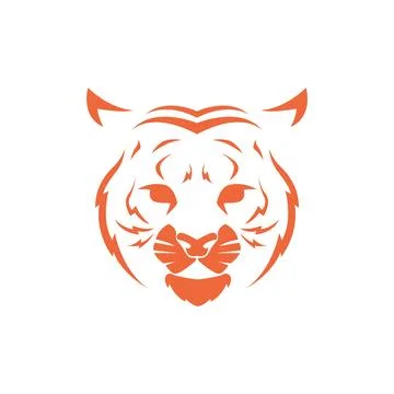 Face tiger modern shape logo design vector graphic symbol icon illustration.. Stock Illustration