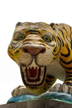 Face tiger statue Stock Photos