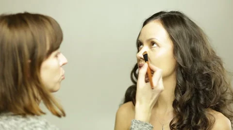 Face tone makeup Stock Footage 63044720
