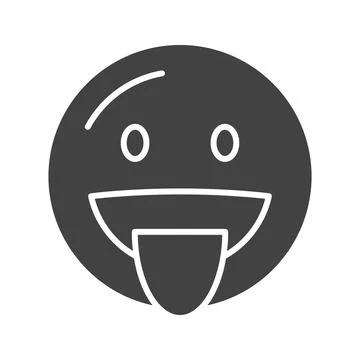 Face with Tongue icon vector image. Illustrazione stock