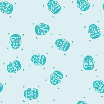 Face tracking augmented reality glyph seamless pattern イラスト素材