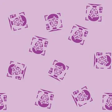 Face tracking augmented reality glyph vector seamless pattern イラスト素材