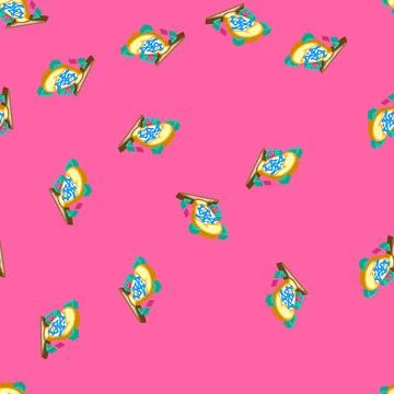 Face tracking augmented reality isometric icon seamless pattern イラスト素材