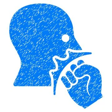 Face Violence Strike Grainy Texture Icon Stock Illustration