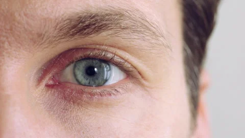 Face, vision and sight with closeup of eye for retina health, optometry and lens Video stock 336685695