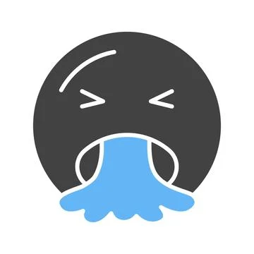 Face Vomiting icon vector image. イラスト素材