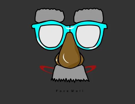 Face wall Stock Illustration