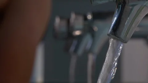 Face washing sink Stock Footage 106280006