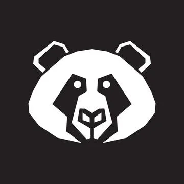 Face white panda robot logo design vector graphic symbol icon sign illustra.. イラスト素材