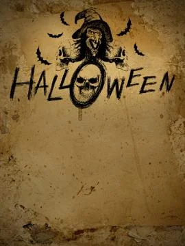 Face of witch Stock Illustration