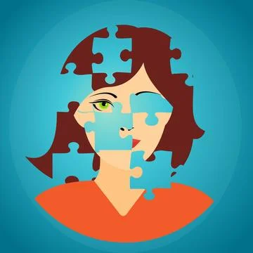 Face of a woman Stock Illustration