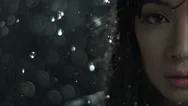 Face Of A Woman In Rain Stock Footage