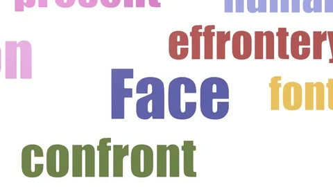 Face Word Cloud Animated Isolated Stock Footage 107235413