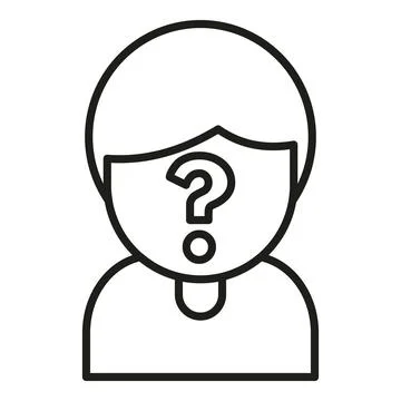 Face work hidden icon outline vector. Customer job Stock Illustration