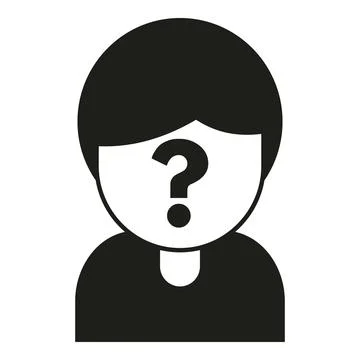 Face work hidden icon simple vector. Customer job Illustrazione stock