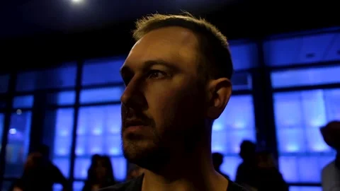 Face of young boy with beard and short hair. Stock Footage 150772312