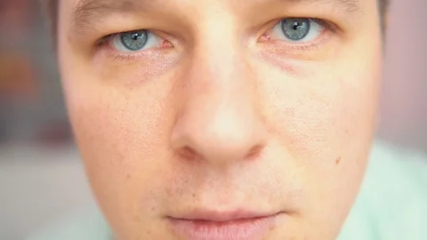 The face of a young man. Close-up Stock Footage 103175200