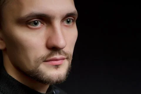 Face of a young man Stock Photos
