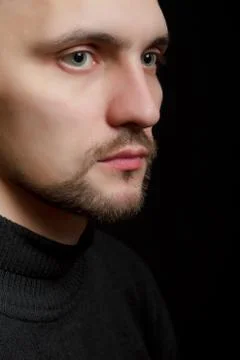 Face of a young man Stock Photos