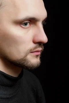 Face of a young man Stock Photos