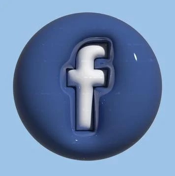 Facebook 3d icon Stock Illustration