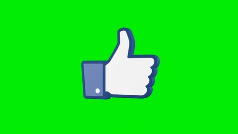 Facebook Like 3D icon rotating on a green screen. Video stock 129594717