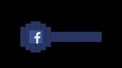 Facebook Address Overlay (Dumbbell Animation) Stock Footage