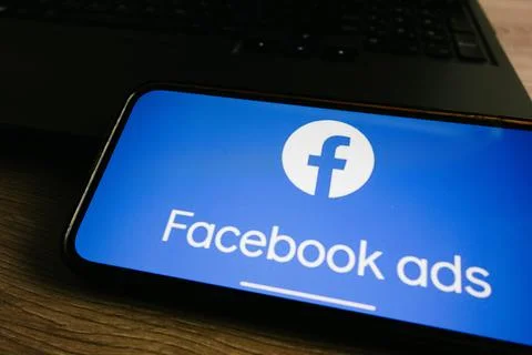 Facebook Ads logo displayed on smartphone Stock Photos