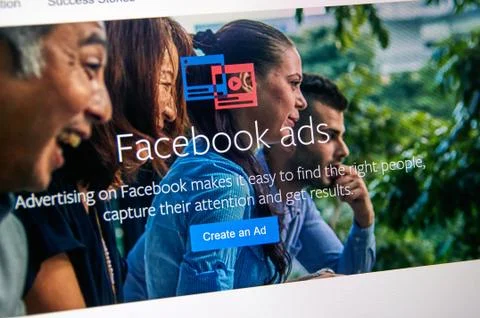 Facebook ads page on a PC screen. Фото