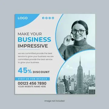 Facebook and Instagram post template イラスト素材