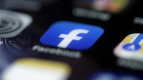 Facebook App Icon On Phone Stock Footage 121017218
