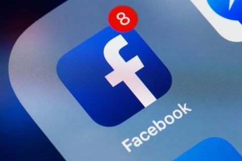 Facebook application icon Foto stock
