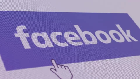 Facebook Banner Click Close Up Stock Footage 163662663